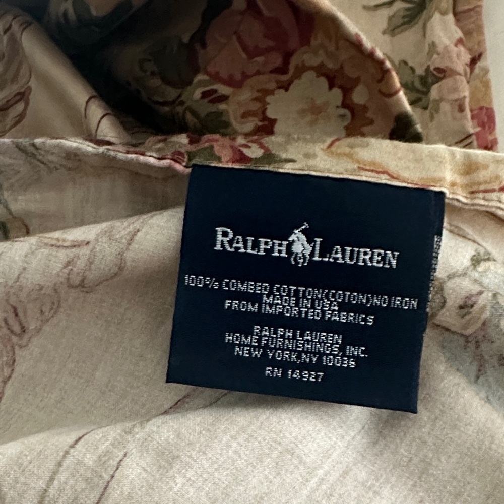 Ralph Lauren Floral Cotton Fabric in Cream and Pink